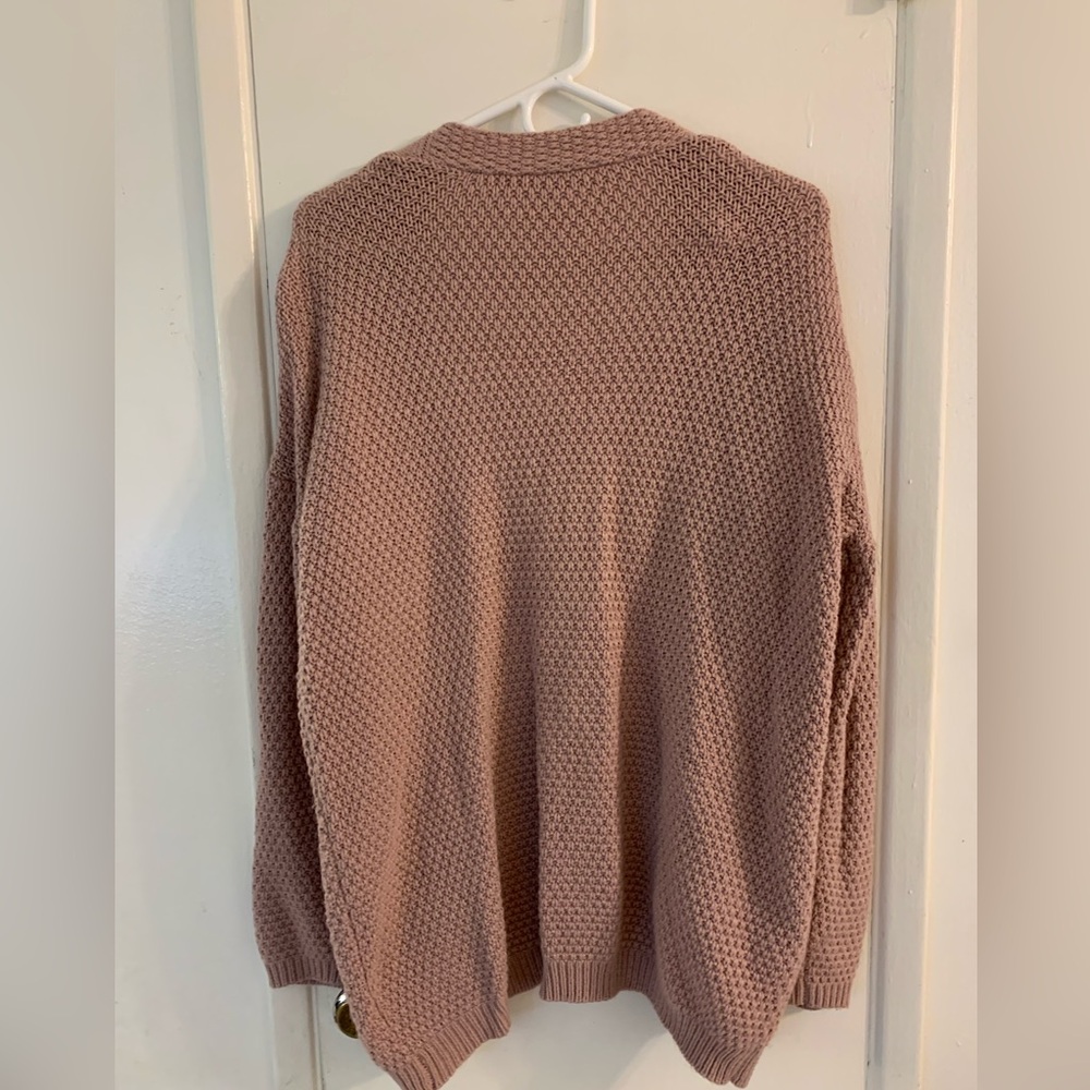 Dusty, pink, long cardigan size medium - Picture 4 of 4